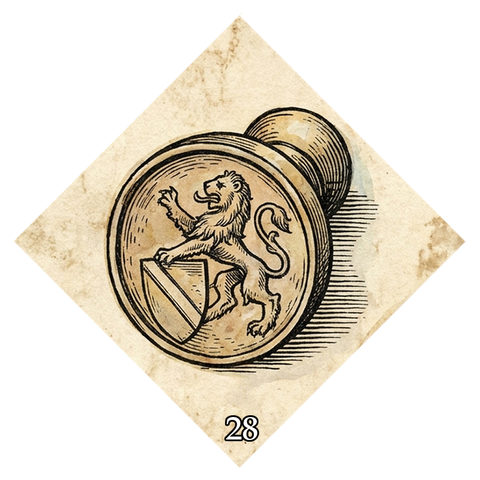 Symbol kart losu nr 28 — Pieczęć